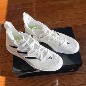Adidas adizero afterburner 9 NWV Baseball TPU Cleats White/Black Size 9 (Men’s)